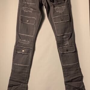 Doctrine Superstack Grey Mens Jeans Size 38